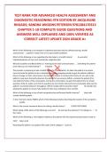 TEST BANK FOR ADVANCED HEALTH ASSESSMENT AND DIAGNOSTIC REASONING 4TH EDITION BY JACQUELINE RHOADS; SANDRA WIGGINS PETERSEN 9781284170313 CHAPTER 1-18 COMPLETE GUIDE QUESTIONS AND ANSWERS WELL EXPLAINED AND 100% VERIFIED AS CORRECT LATEST UPDATE 2024 GRAD