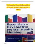 Test Bank for VARCAROLIS ESSENTIALS OF PSYCHIATRIC MENTAL HEALTH NURSING 3RD EDITION by Elizabeth M. Varcarolis 