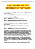 NBE FUNERAL SERVICE COUNSELING STUDYGUIDE 