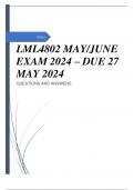 LML4802 MAY/JUNE EXAM 2024 – DUE 27 MAY 2024