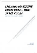 LML4802 MAY/JUNE EXAM 2024 – DUE 27 MAY 2024