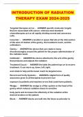 INTRODUCTION OF RADIATION THERAPY EXAM 2024-2025