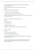 BIOLOGY MIDTERM2 REAL EXAM QUESTIONS AND ANSWERS 2024-2024  BRANDNEW!!//GRADED+