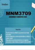 MNM3709 Assignment 4 (COMPLETE ANSWERS)