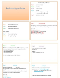 Stappenplan redekundig- en taalkundigontleden