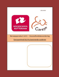 Beroepsproduct Leerarrangement 11 Eenzaamheid bij thuiswonende ouderen (Careyn thuiszorg) 