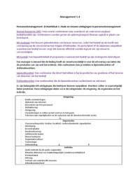 Personeelsmanagement hoofdstuk 1