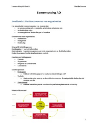 Samenvatting Administratieve Organisatie