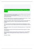 Erosion Sediment Control Virginia DEQ Exam 2024 Questions and Answers (Graded A)