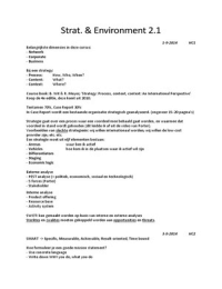 Strategy & Environment samenvatting/collegeaantekeningen