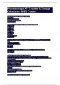 Pharmacology ATI Chapter 3; Dosage Calculation 100% Correct