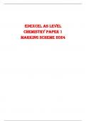  Edexcel AS Level Chemistry Paper 1 Marking Scheme 2024