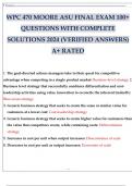 WPC 470 MOORE ASU FINAL EXAM 100+ QUESTIONS WITH COMPLETE SOLUTIONS 2024 (VERIFIED ANSWERS) A+ RATED4