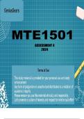 MTE1501 Assignment 4 2024