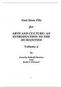 Download the official test bank for Arts and Culture An Introduction to the Humanities,Benton,4e