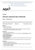 AQA A-level ENGLISH LANGUAGE AND LITERATURE 7707/1 Paper 1 Telling Stories Question Paper & Mark scheme (Merged) June 2023