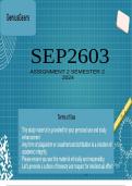 SEP2603 ASSIGNMENT 2 Semester 2 2024 Due 13 September 2024(201409)