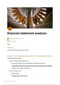 finanical statement analysis UoM summary