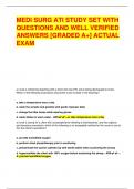 MEDI SURG ATI STUDY SET WITH  QUESTIONS AND WELL VERIFIED  ANSWERS [GRADED A+] ACTUAL  EXAM