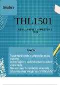 THL1501 Assignment 2 Semester 1 2024