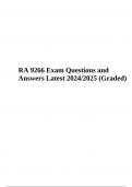 RA 9266 Exam Questions and Answers Latest 2024/2025 (Graded)