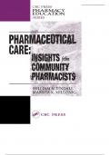 PHARMACEUTICAL CARE INSIGHTS from COMMUNITY PHARMACISTS