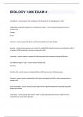 BIOLOGY 1406 EXAM 4 Collin College - Question and  answers  verified to pass 