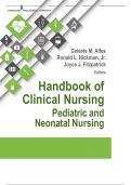 Handbook of Clinical Nursing Pediatric and Neonatal Nursing