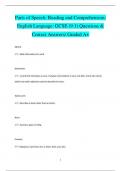 English Language   Questions & Correct Answers pack / Graded A+