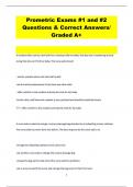 Prometric Exams #1 and #2 Questions & Correct Answers/  Graded A+