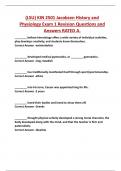 (LSU) KIN 2501 Jacobsen History and  Physiology Exam 1 Revision Questions and  Answers RATED A.