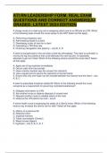 ATI RN LEADERSHIP FORM. REAL EXAM  QUESTIONS AND CORRECT ANSWERS|A+  GRADED. LATEST 2024 EDITION