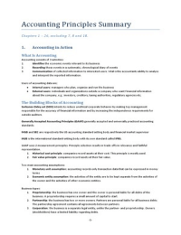 Accounting Principles Comprehensive Summary