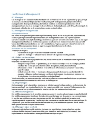 Hoofdstuk 6 Organisatie en management