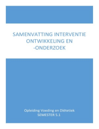 Samenvatting interventieontwikkeling en -onderzoek