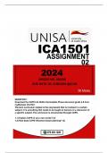 ICA1501 ASSIGNMENT 02 DUE DATE 05 JUNE 2024