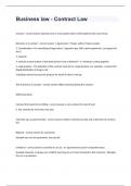  Business Law Collin College -Business law - Contract Law fully solved graded 