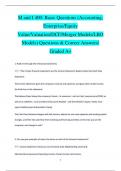 M&A Deals and Merger Models –   Questions & Correct Answers Pack / Graded A 