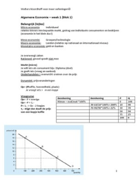 Algemene Economie Blok 1