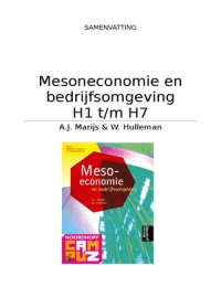 Mesoneconomie en bedrijfsomgeving         