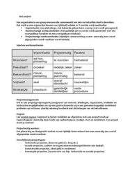 Projectmanagement Samenvatting 1.1