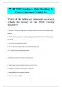 WEB WOC Seminars: Quiz Questions &  Correct Answers/ Graded A+