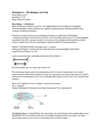 Samenvatting Psychologie van Taal alles 