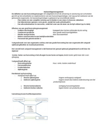 Huisvestingsmanagement jaar 1