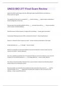 UNCG BIO 277 Final Exam Review Questions and Answers(A+ Solution guide)