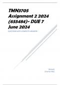 TMN3705 Assignment 2 2024 (655484)- DUE 7 June 2024