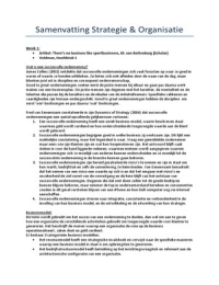 Samenvatting Strategie en Organisatie + Hoorcolleges