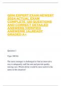 QDM EXPERT EXAM NEWEST 2024 ACTUAL EXAM COMPLETE 120 QUESTIONS AND CORRECT DETAILED ANSWERS (VERIFIED ANSWERS) |ALREADY GRADED A+