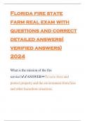 Florida fire state farm real exam with questions and correct detailed answers( verified answers) 2024