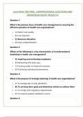 LSUS MHA 706 FINAL  COMPREHENSIVE QUESTIONS AND ANSWERS/ALREADY PASSED A+